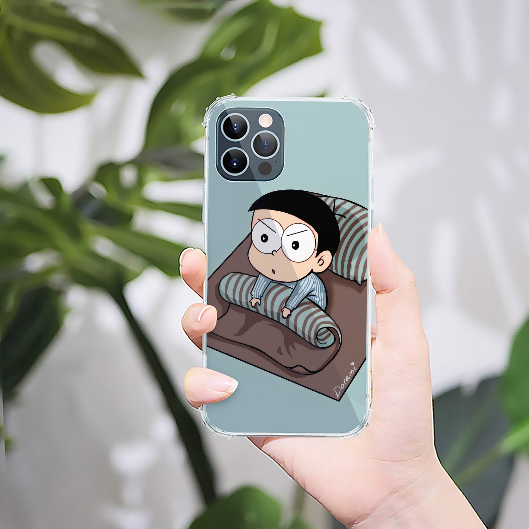 （画像用） ドラえもん Doraemon 【iPhone 12シリーズ対応】透明スマホケース（クリアソフトケース）